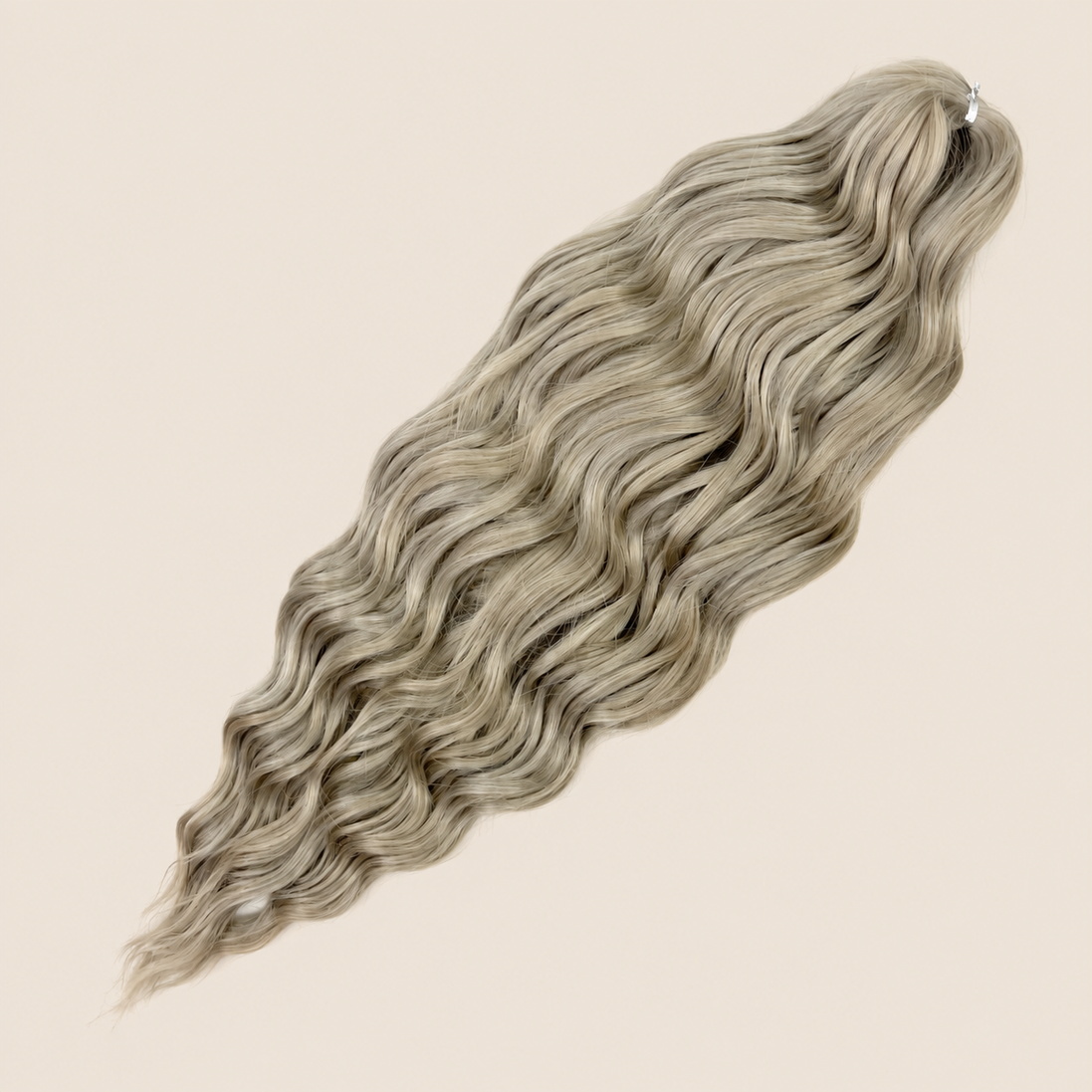 Anna golvend invlechthaar 60 cm 300 g – Asblond (56A) – De HaarBoetiek
