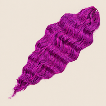 Anna golvend invlechthaar 60 cm 100 g – Fuchsia-paars (Pink2+F11) – De HaarBoetiek
