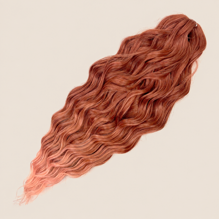 Anna golvend invlechthaar 60 cm 100 g – Kastanjebruin-koper ombre (T-Chestnut9) – De HaarBoetiek