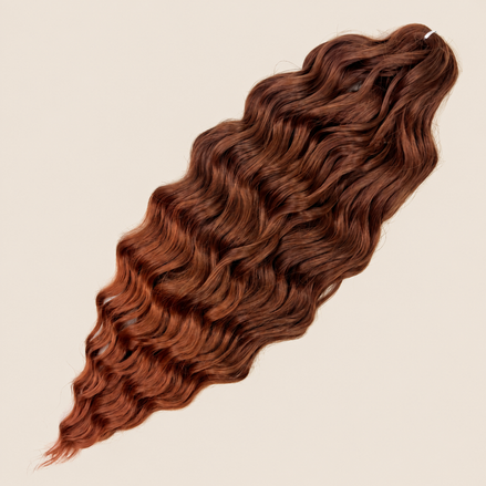 Anna golvend invlechthaar 60 cm 100 g – Warm donkerbruin (T4/30) – De HaarBoetiek