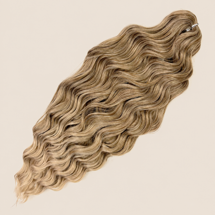 Anna golvend invlechthaar 60 cm 100 g – Asblond (T12/APRIC) – De HaarBoetiek