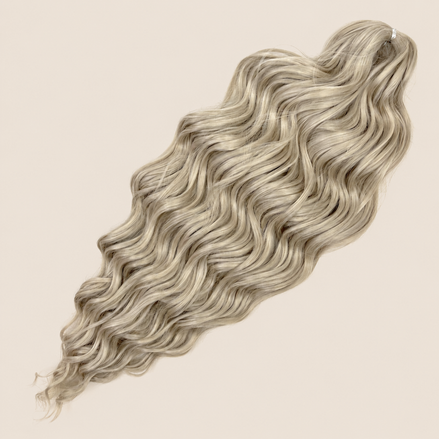 Anna golvend invlechthaar 60 cm 100 g – Koel asblond (Linen26) – De HaarBoetiek
