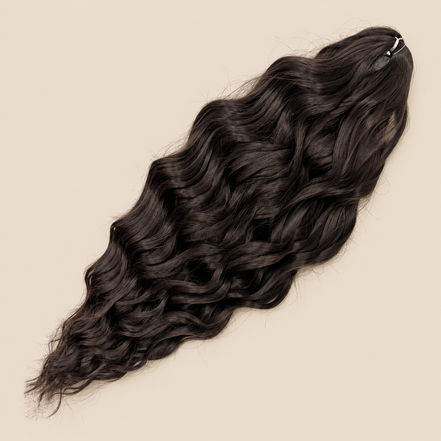 Anna Golvend Invlechthaar 60 cm – Bruin 4 – De HaarBoetiek