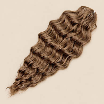 Anna Golvend Invlechthaar 60 cm – Bruin 6 – De HaarBoetiek