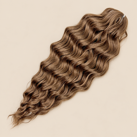 Anna Golvend Invlechthaar 60 cm – Bruin 6 – De HaarBoetiek