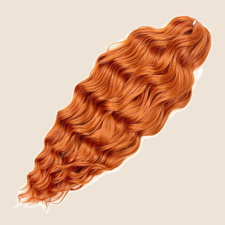 Anna golvend invlechthaar 60 cm – Koper oranje (145T) – De HaarBoetiek