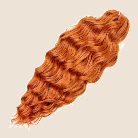 Anna golvend invlechthaar 60 cm – Koper oranje (145T) – De HaarBoetiek