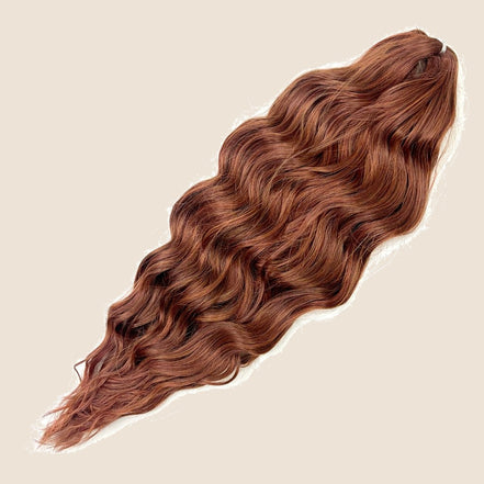 Anna golvend invlechthaar 60 cm 100 g – Koperbruin (Brown148) – De HaarBoetiek