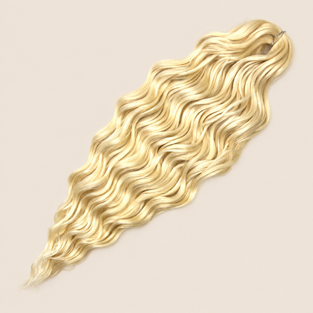 Anna golvend invlechthaar 60 cm 100 g – Lichtblond (FW8) – De HaarBoetiek
