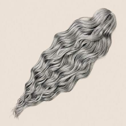Anna golvend invlechthaar 60 cm 100 g – Zilvergrijs (Grey27) – De HaarBoetiek
