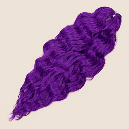 Anna golvend invlechthaar 60 cm 100 g – Paars (F11) – De HaarBoetiek