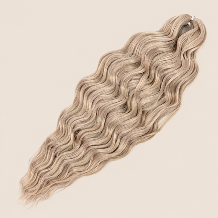 Anna golvend invlechthaar 60 cm 100 g – Beigeblond (GPink29) – De HaarBoetiek