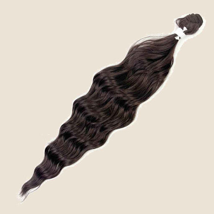 Anna synthetische haarweft 60 cm 100 g – Donkerbruin (4)
