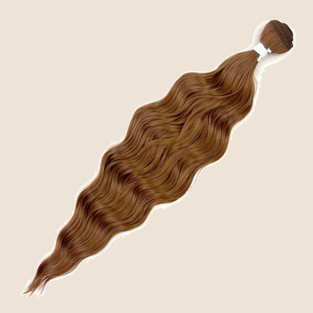 Anna synthetische haarweft 60 cm 100 g – Warm bruin (Brown79) – De HaarBoetiek