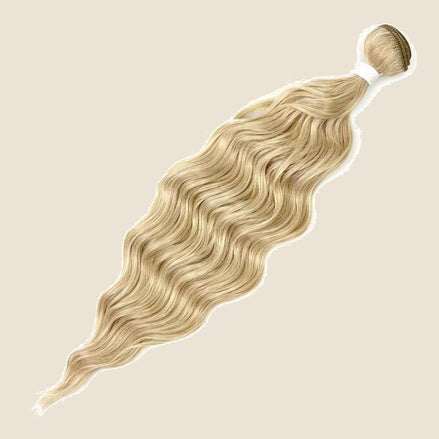 Anna synthetische haarweft 60 cm 100 g – Natuurlijk beigeblond (Linen(59))