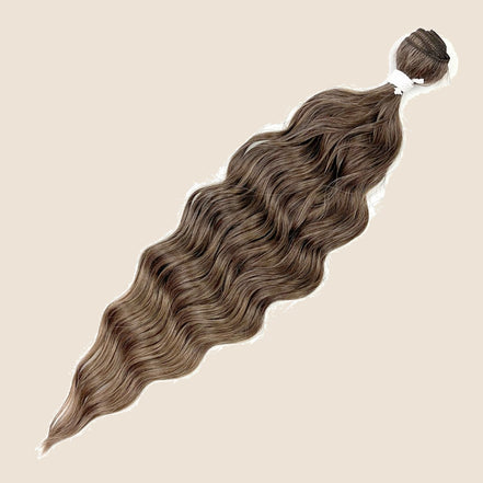 Anna synthetische haarweft 60 cm 100 g – Asbruin ombre (T10/14) – De HaarBoetiek
