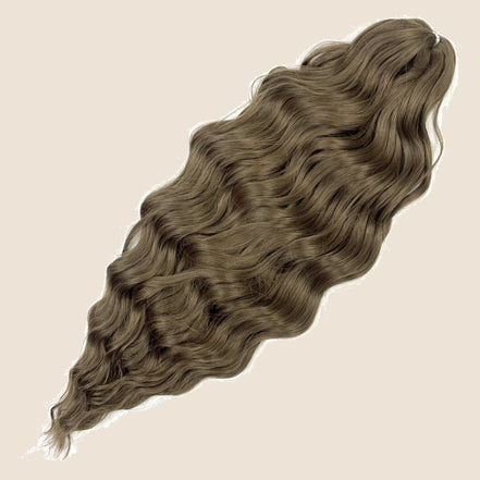 Anna golvend invlechthaar 60 cm 100 g – Asbruin (16) – De HaarBoetiek