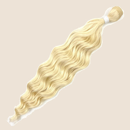 Anna synthetische haarweft 60 cm 100 g – Lichtblond (613) – De HaarBoetiek
