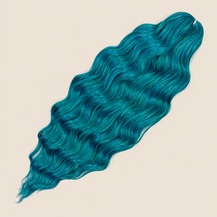 Anna golvend invlechthaar 60 cm 100 g – Petrol (GNBL2) – De HaarBoetiek