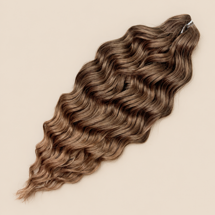 Anna Golvend Invlechthaar 60 cm – Bruin T10/14 – De HaarBoetiek