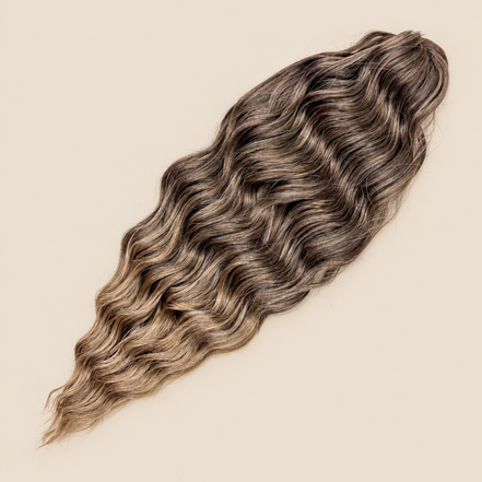 Anna Golvend Invlechthaar 60 cm – Bruin T8/14A – De HaarBoetiek