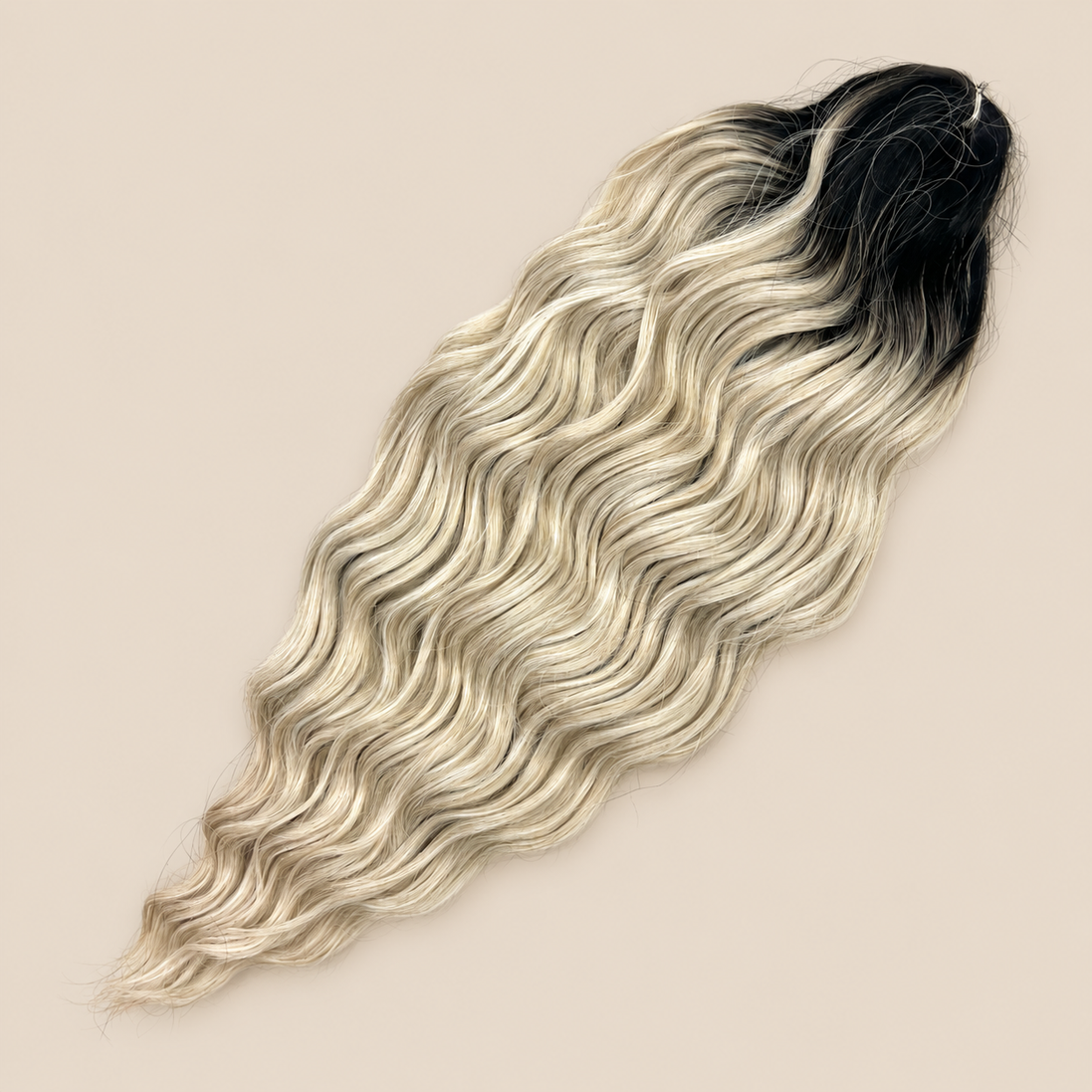 Anna Golvend Invlechthaar 60 cm – Blond/Bruin TT4/56D – De HaarBoetiek