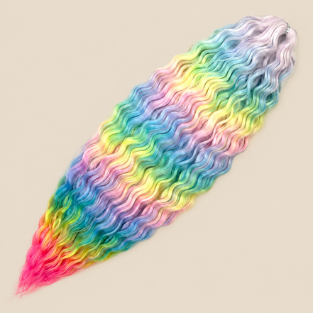 Ariel golvend kanekalon invlechthaar 55 cm 300 g in kleur HPD107 op beige achtergrond