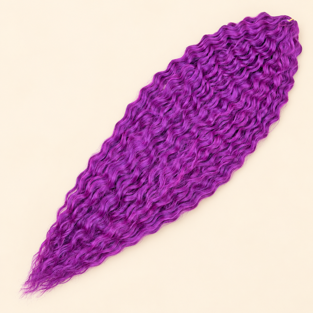 Ariel golvend kanekalon invlechthaar kleur PU18, productfoto op beige achtergrond