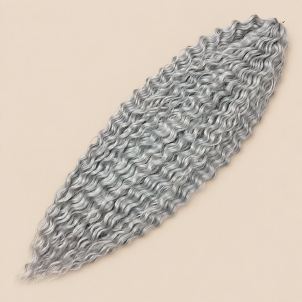 Ariel golvend kanekalon invlechthaar kleur 56I, 75 cm, 300 g op beige achtergrond