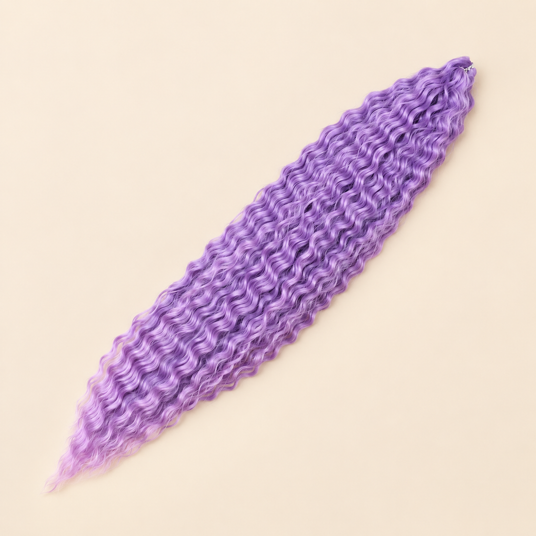 Ariel kanekalon invlechthaar kleur CPURPLE6, productfoto op egale beige achtergrond