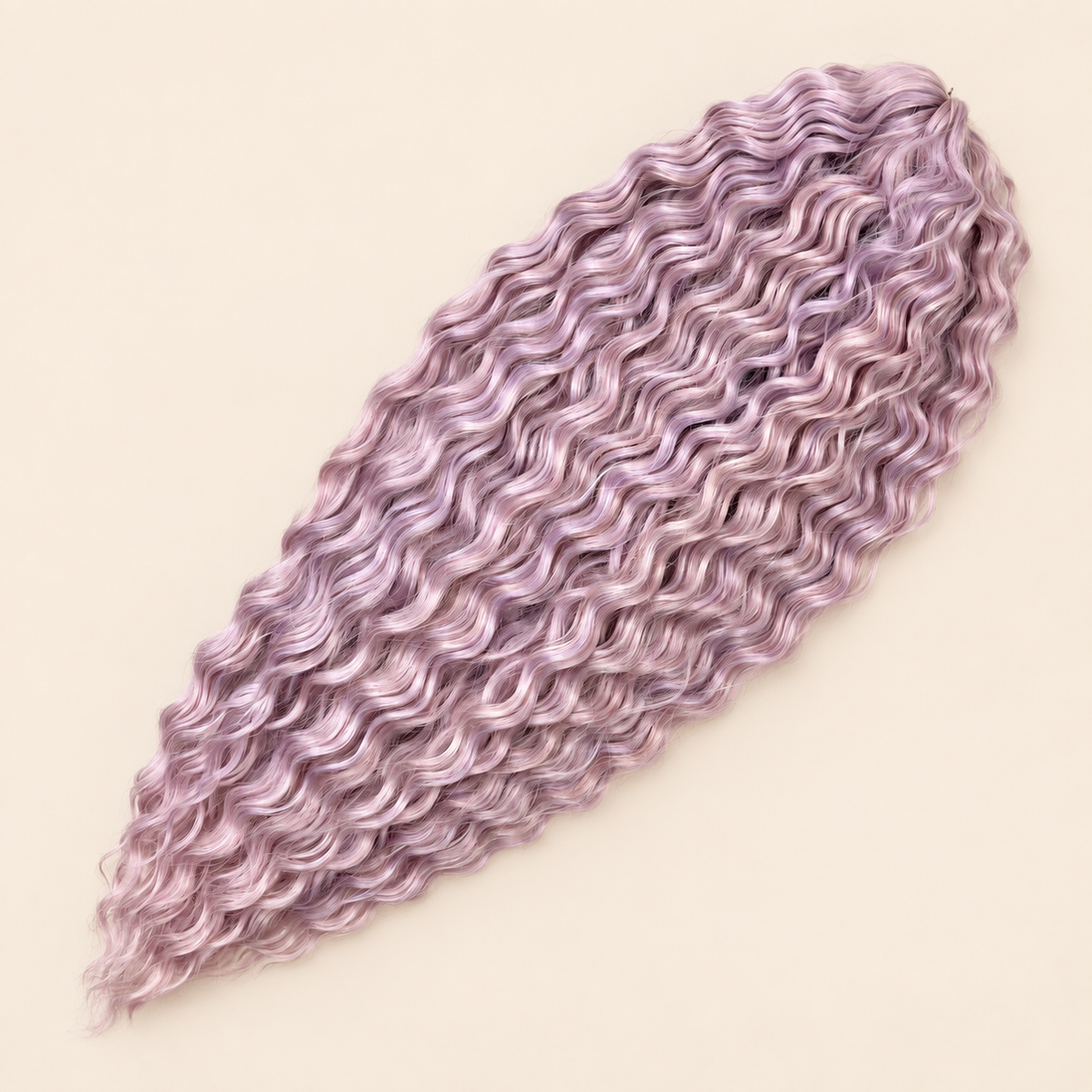 Ariel kanekalon invlechthaar kleur IPEARL, productfoto op egale beige achtergrond
