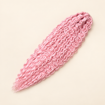 Ariel kanekalon invlechthaar kleur PINK8-2, productfoto op egale beige achtergrond