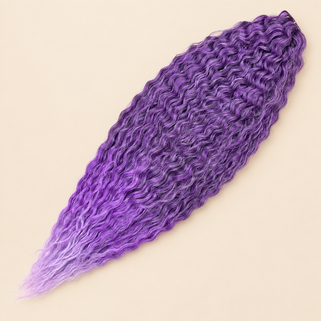Ariel kanekalon invlechthaar kleur T-GPURPLE9, productfoto op egale beige achtergrond