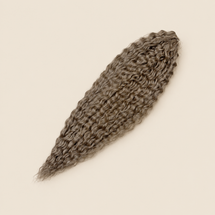 Ariel golvend kanekalon kleur 14 op beige achtergrond