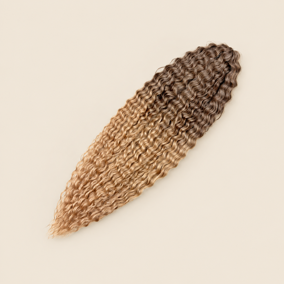 Ariel golvend kanekalon kleur T-LB19 op beige achtergrond