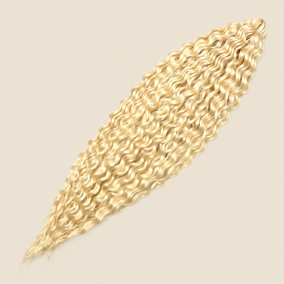 Ariel golvend kanekalon kleur 613Y op beige achtergrond