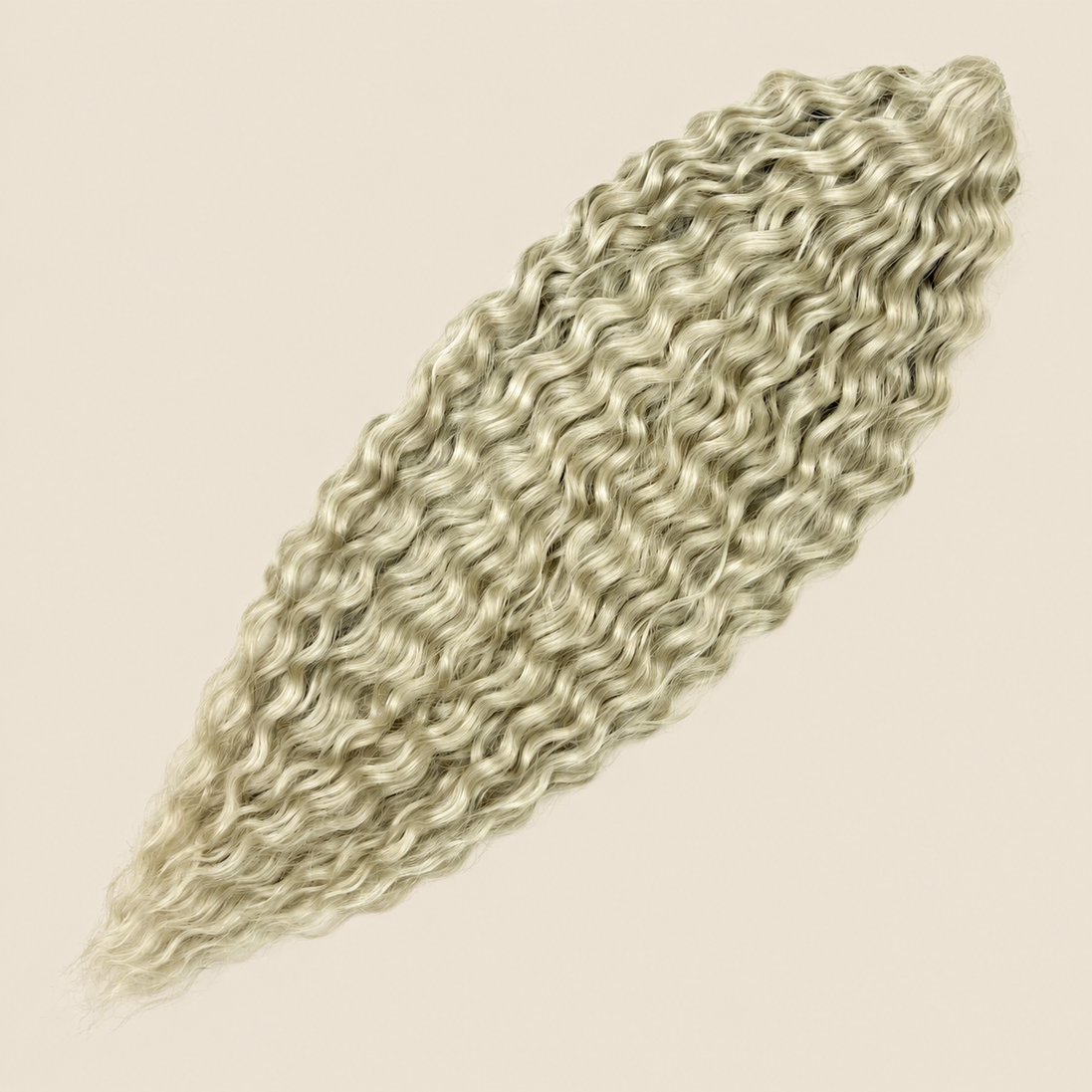 Ariel golvend kanekalon kleur Linen(57) op beige achtergrond
