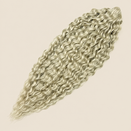 Ariel golvend kanekalon kleur Linen(57) op beige achtergrond