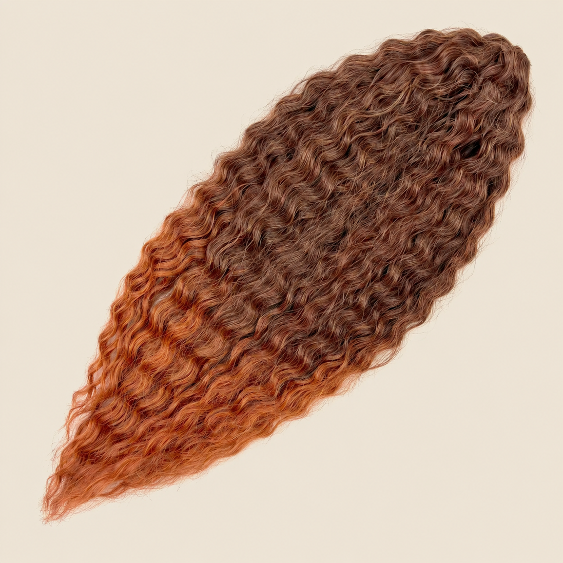 Ariel golvend kanekalon kleur T433/27+350(1) op beige achtergrond