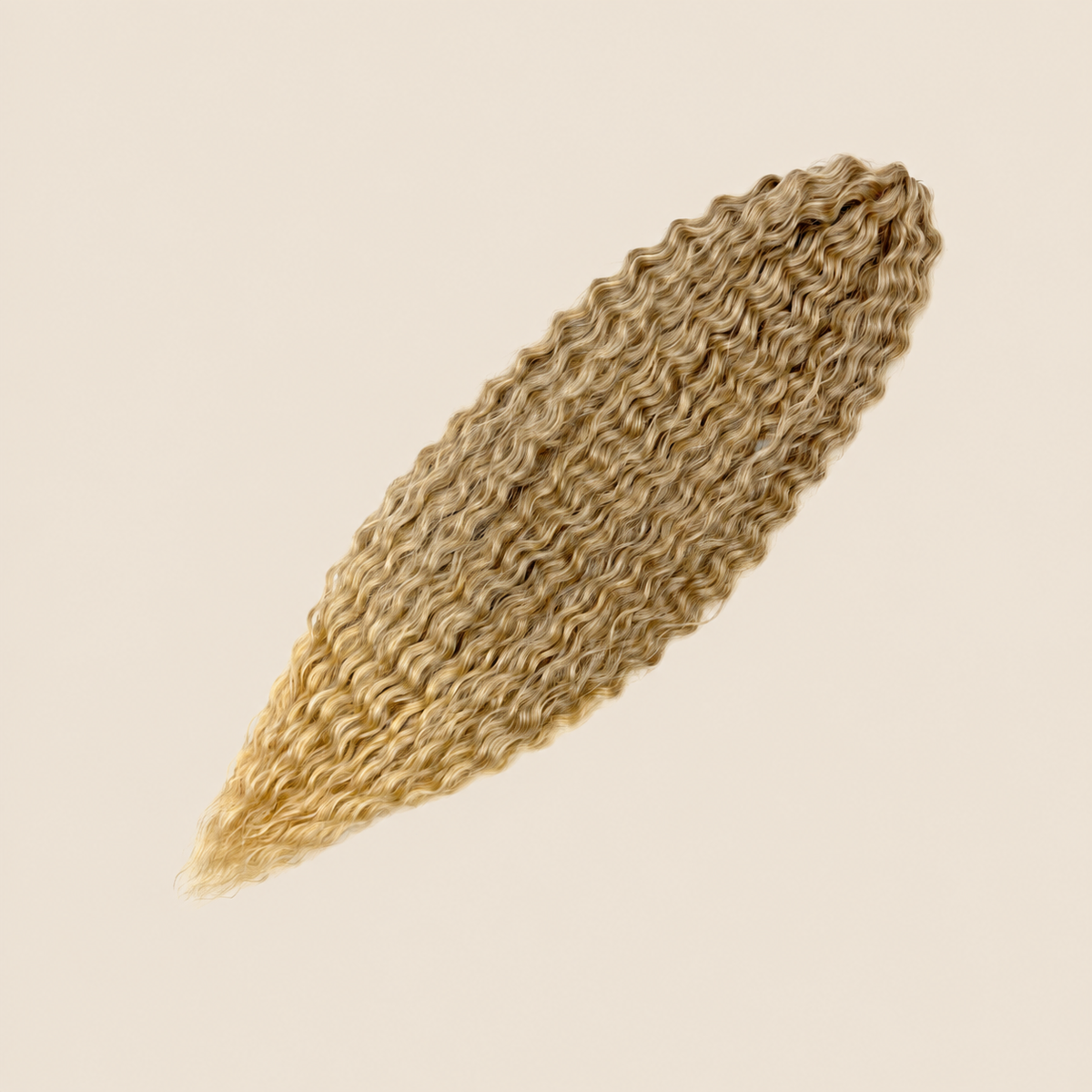 Ariel golvend kanekalon invlechthaar kleur T12/22A op egale beige achtergrond