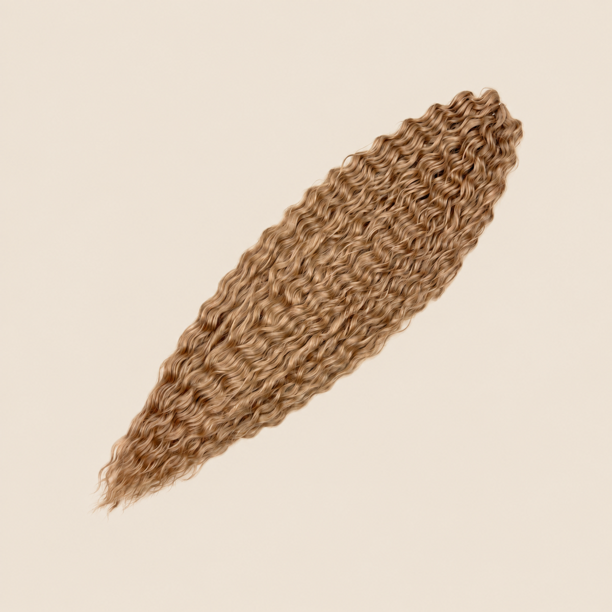 Ariel golvend kanekalon invlechthaar kleur 27 op egale beige achtergrond