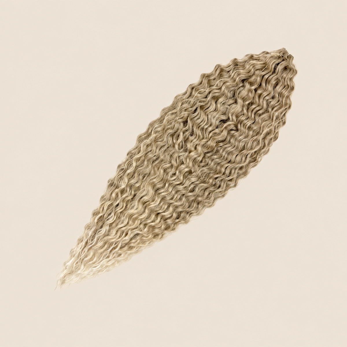 Ariel golvend kanekalon invlechthaar kleur T-Linen(106) op egale beige achtergrond