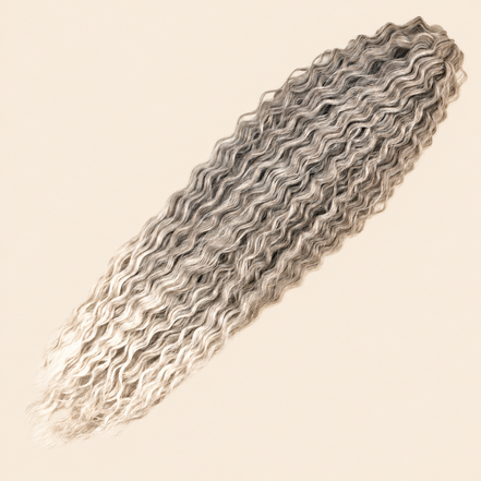 Ariel golvend kanekalon invlechthaar kleur T18/56C, 80 cm, 100 gram, op beige achtergrond