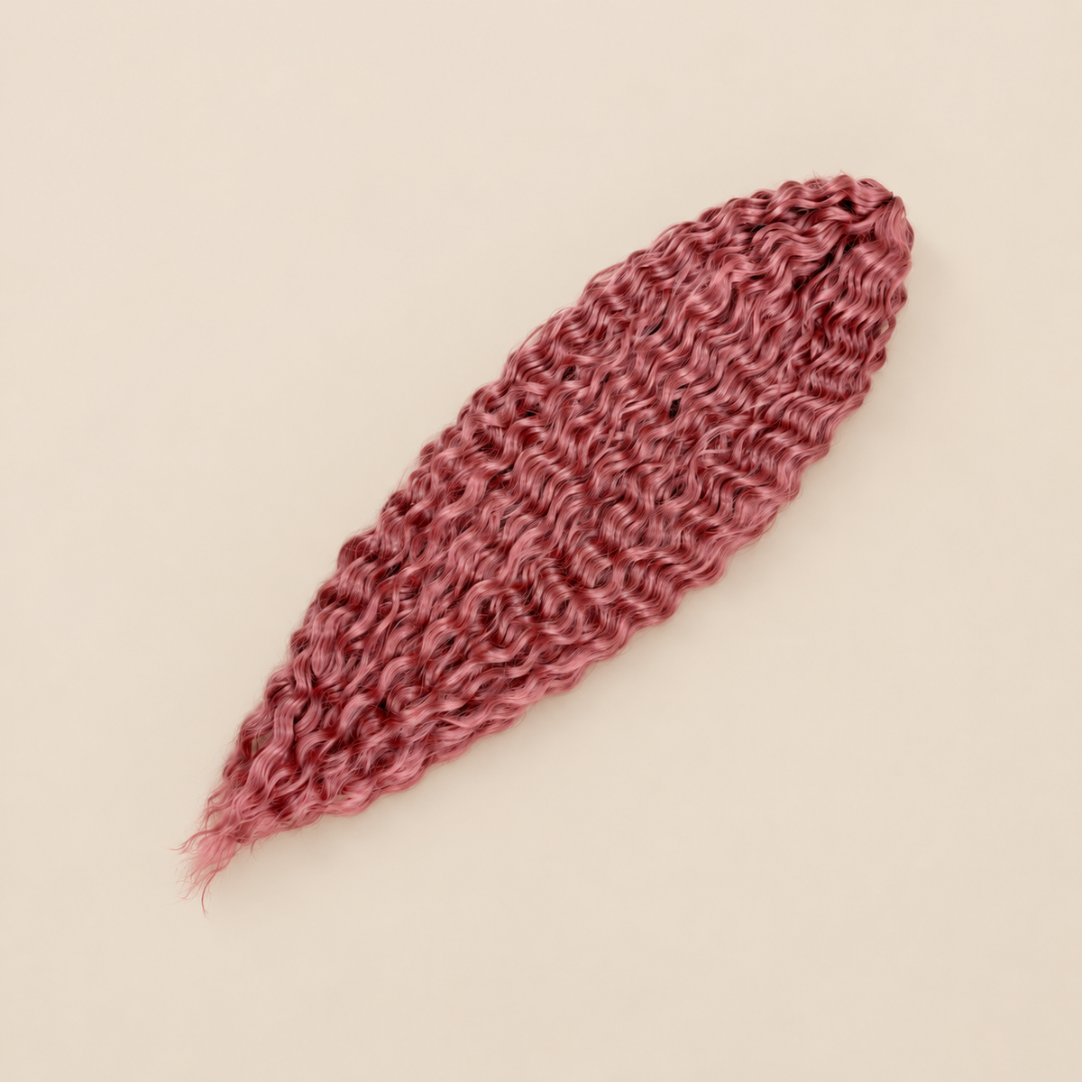 Ariel golvend kanekalon invlechthaar kleur PINK5 op egale beige achtergrond