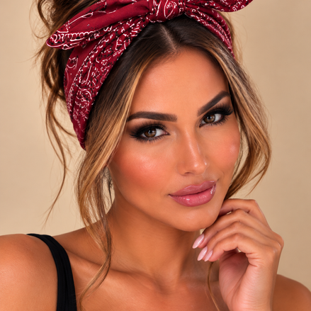 Bordeaux bandana haarband