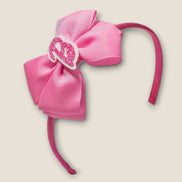 Barbie haarband lichtroze met grote strik