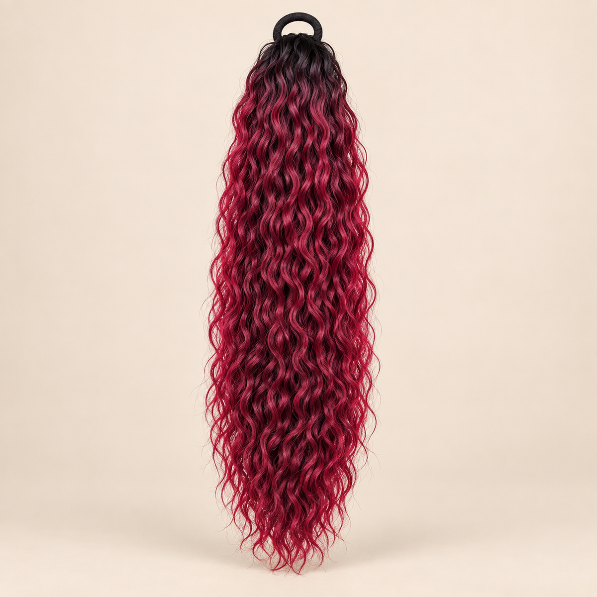Krullende Ponytail Becky 60 cm – Cherry Red GT1B/CHERRY-P-RED | De HaarBoetiek