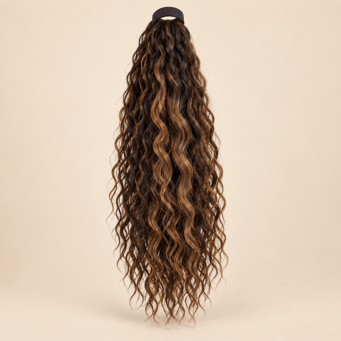 Krullende Ponytail Becky 60 cm – Karamelbruin GT1B/27 | De HaarBoetiek