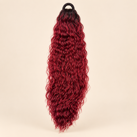 Krullende Ponytail Becky 60 cm – Burgundy GT1B/BG | De HaarBoetiek