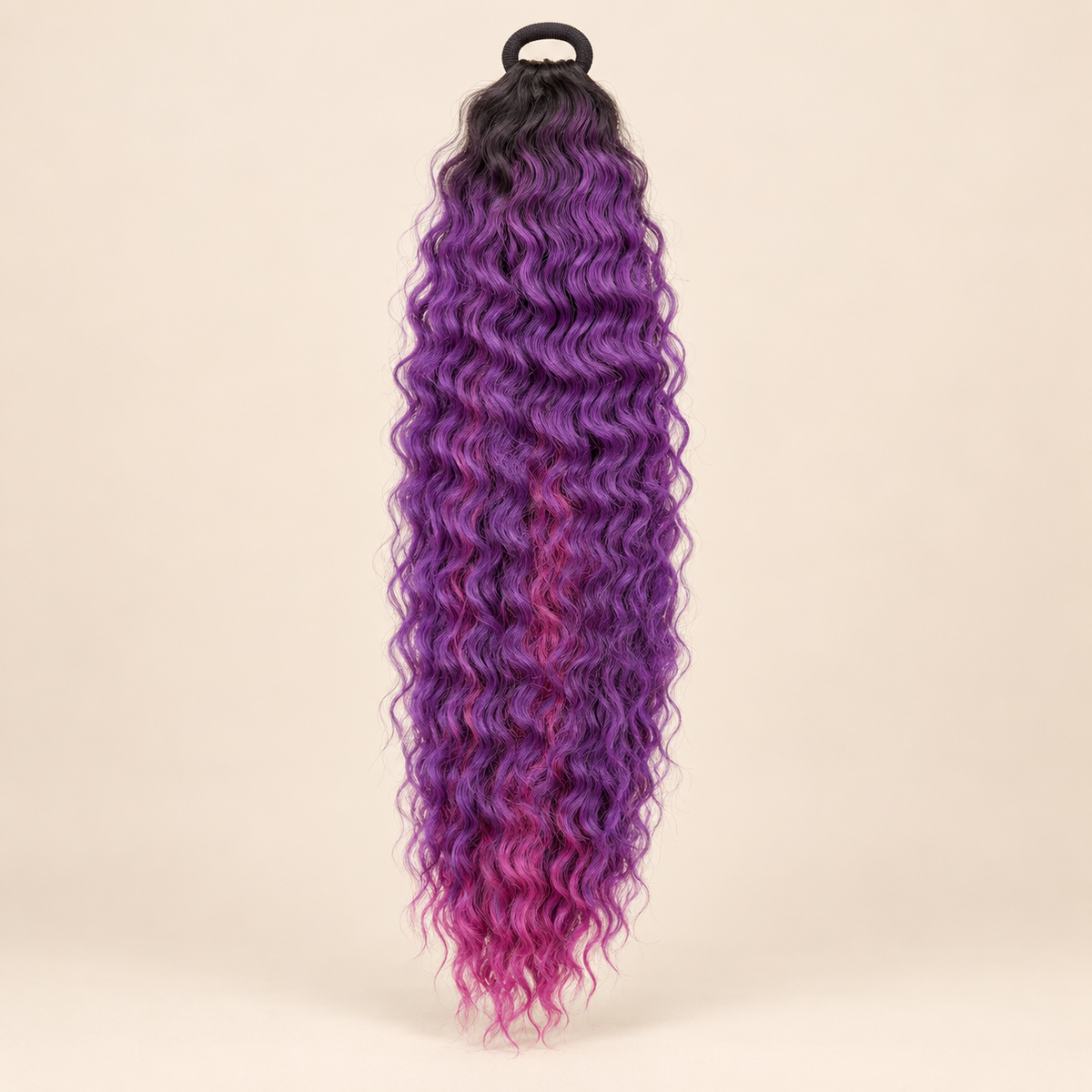 Krullende Ponytail Becky 60 cm – Fuchsia Paars GT1B/FUCHSIA | De HaarBoetiek